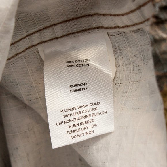 Ridge Hunter Men's Long Sleeve Button Front Camo Hunting Shirt 3XL Brown - Picture 6 of 6